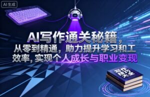 AI写作通关秘籍，从零到精通，助力提升学习和工作效率，实现个人成长与职业变现-淘米帮