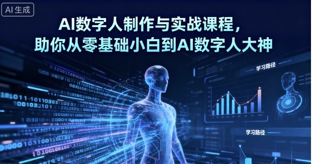 AI数字人制作与实战课程，助你从零基础小白到AI数字人大神-淘米帮
