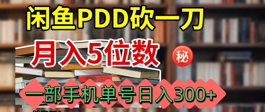 闲鱼PDD砍一刀月入5W+实操流程-淘米帮