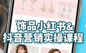 抖音+小红书饰品卖货：货源、开店、内容全教会-淘米帮