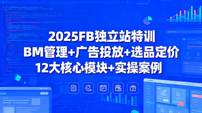 2025FB独立站特训，BM管理+广告投放+选品定价，12大核心模块+实操案例-淘米帮