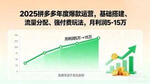 2025拼多多年度爆款运营,基础搭建、流量分配、强付费玩法,月利润5-15万-淘米帮