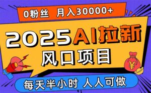 2025AI拉新风口项目,0粉0基础月入30000+新手小白轻松学会-淘米帮