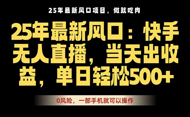 25年最新无人直播玩法，当天秒出单，一部手机就可操作-淘米帮