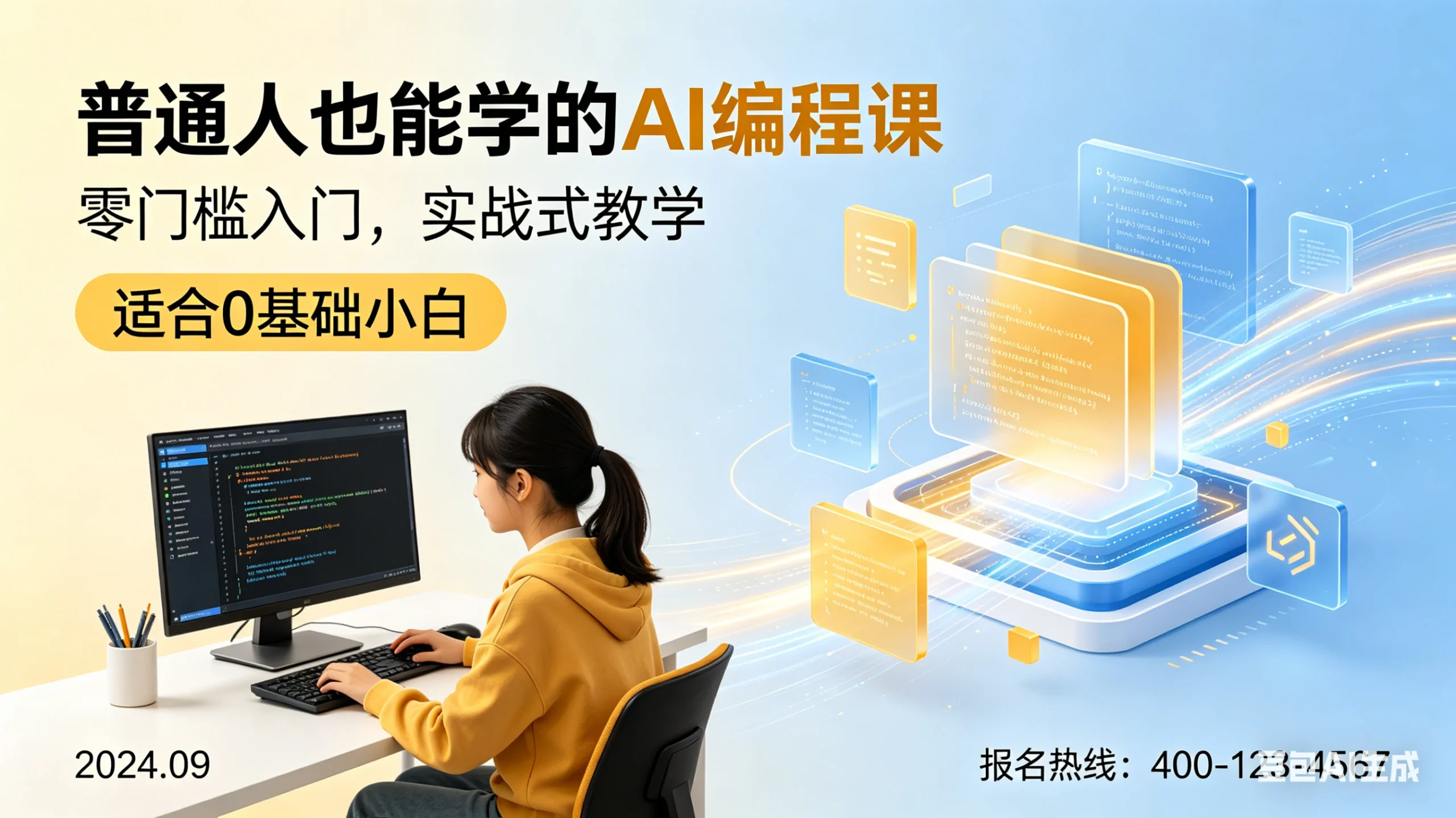 【精】大桶·普通人也能学的AI编程课,零门槛入门,实战式教学-淘米帮
