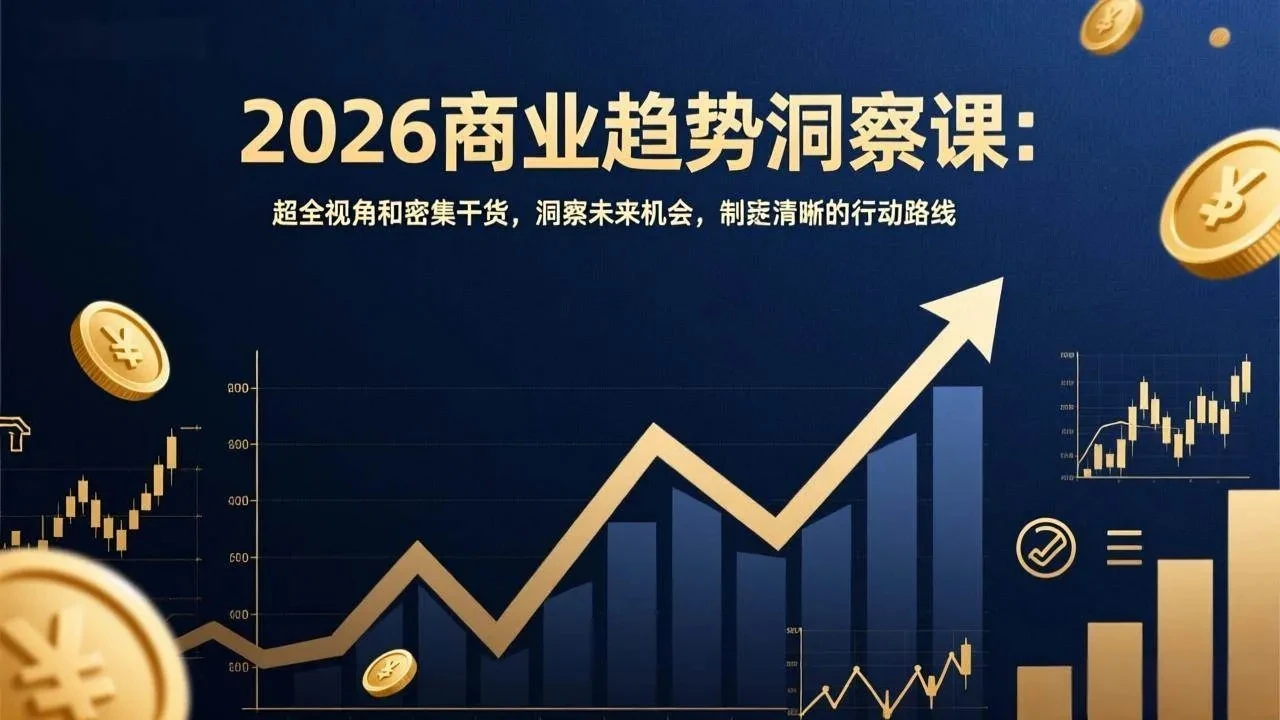 【精】2026商业趋势洞察课：超全视角和密集干货，洞察未来机会，制定清晰的行动路线-淘米帮