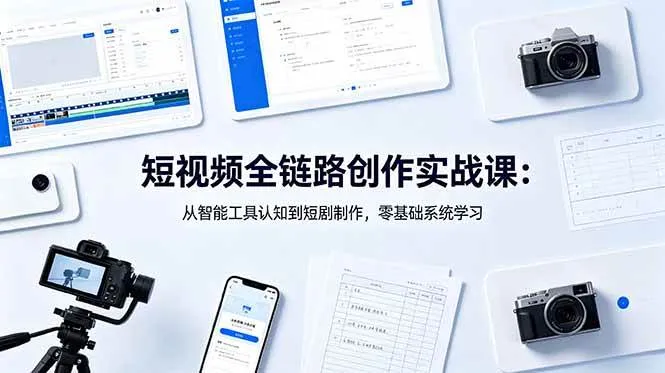 【精】林天宇短视频全链路创作实战课:从智能工具认知到短剧制作,零基础系统学习-淘米帮