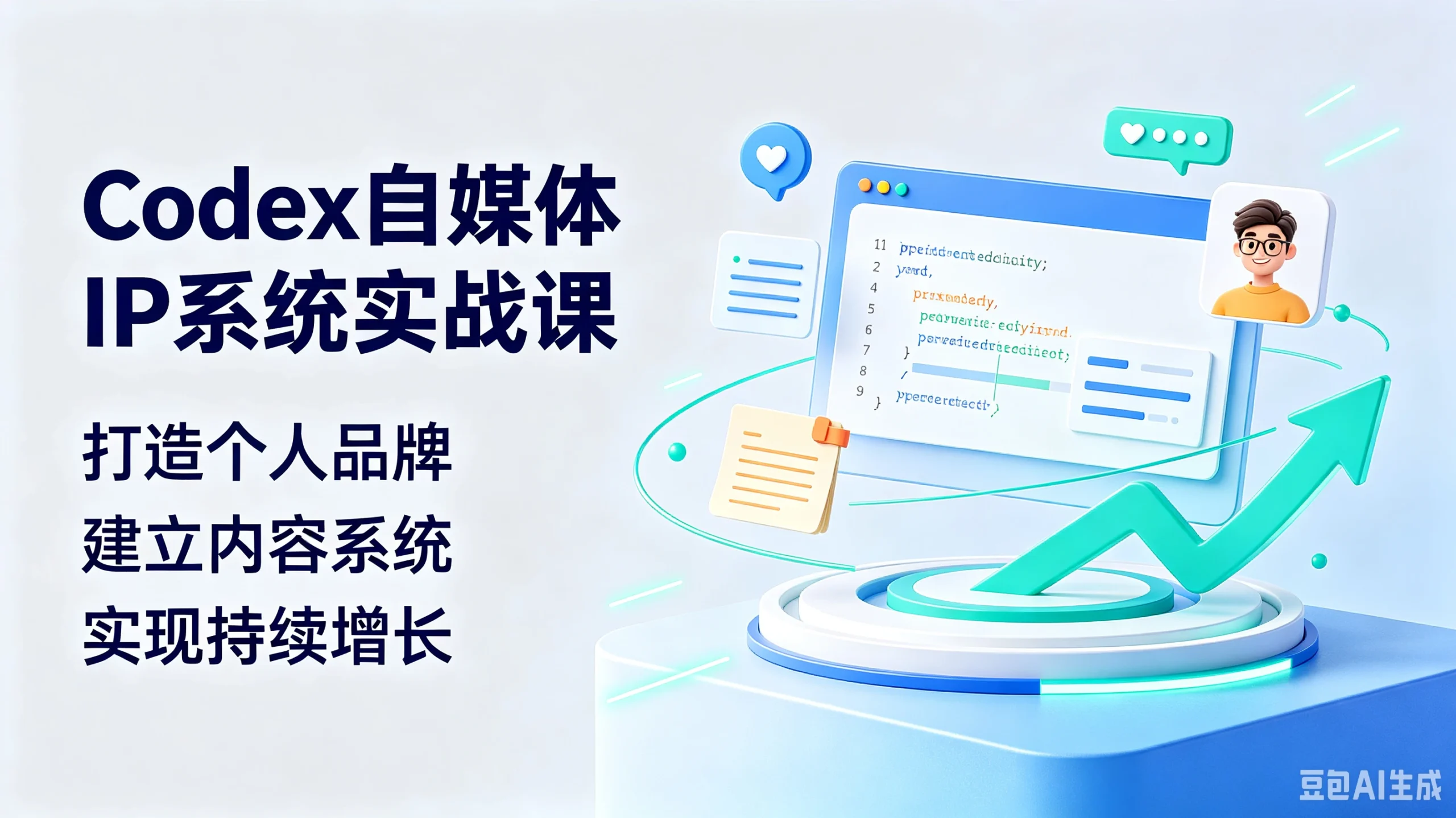 【精】Codex自媒体IP系统实战课,打造个人品牌、建立内容系统、实现持续增长-淘米帮