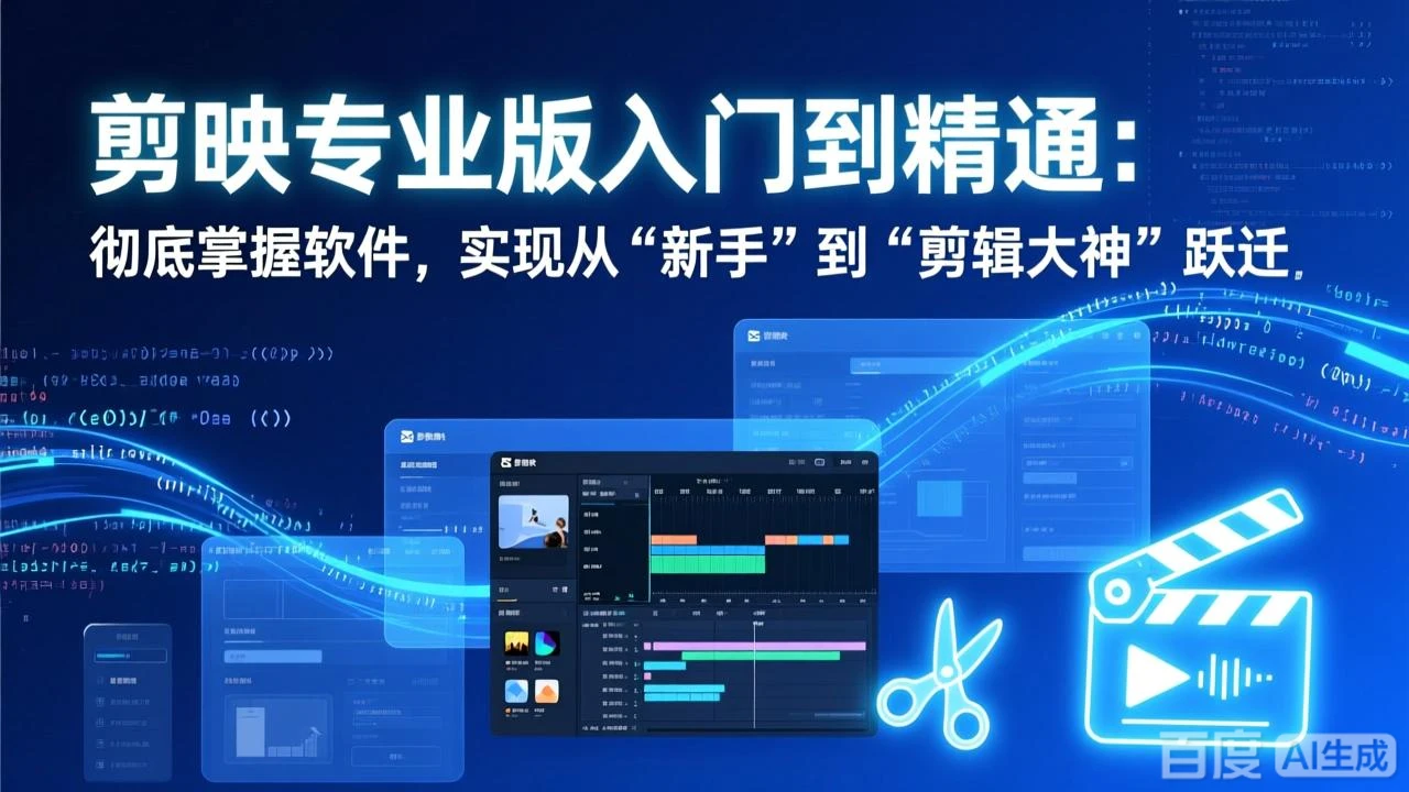 【精】剪映专业版入门到精通：彻底掌握软件，实现从“新手”到“剪辑大神”跃迁-淘米帮