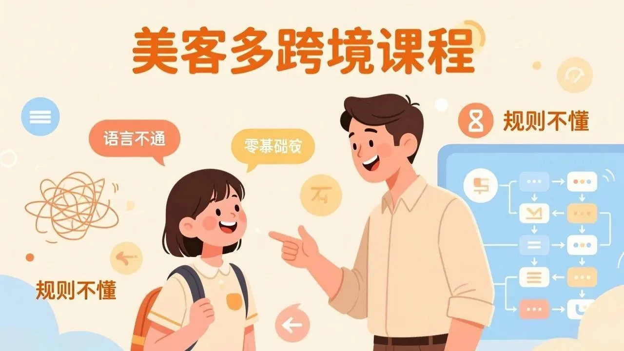 【精】怕语言不通、怕不懂规则？零基础小白也能做的美客多跨境课，手把手带你美客多开店稳赚-淘米帮