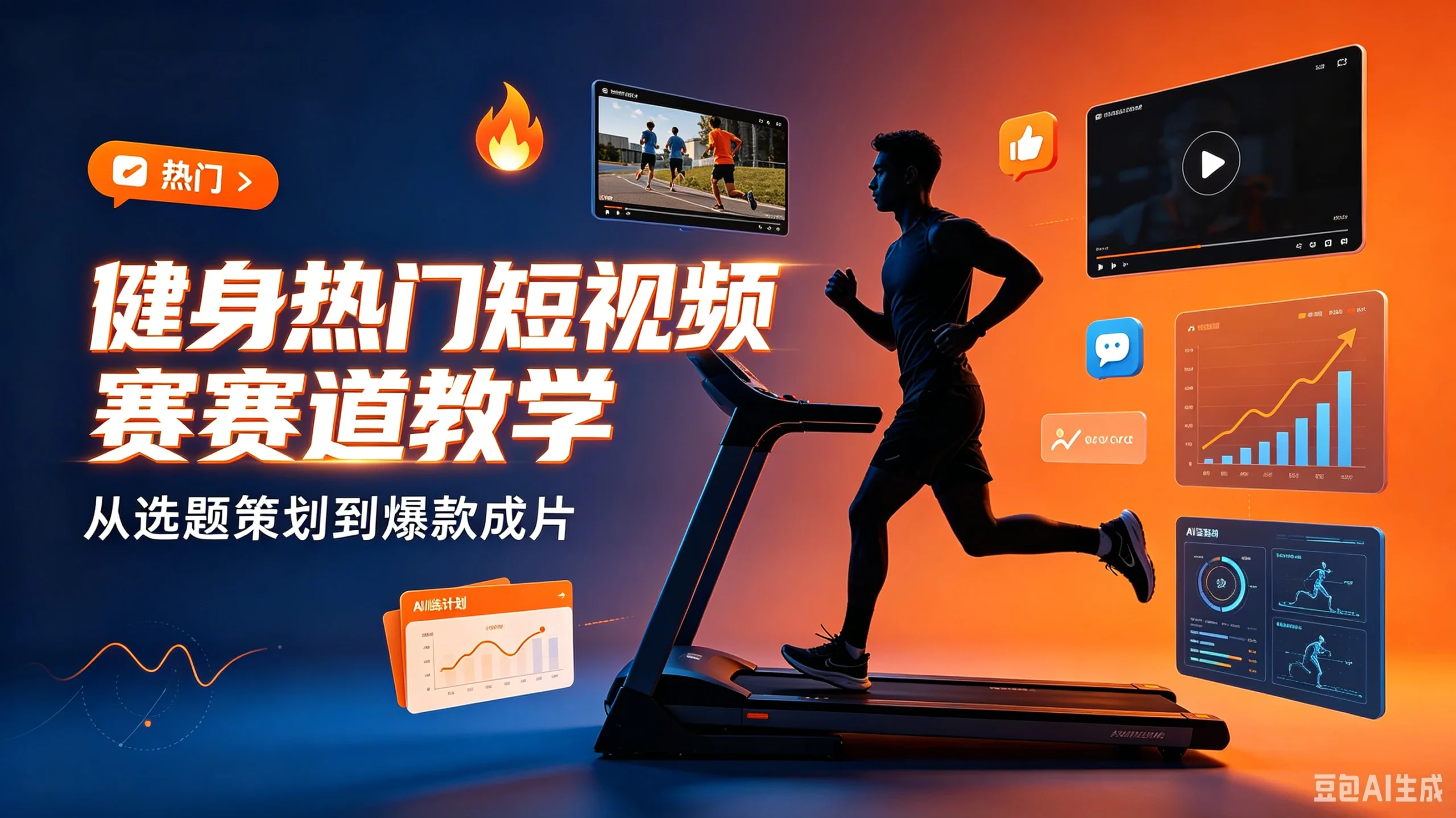 【精】抖音某博主的健身热门短视频赛道教学，精选独家，接商单或者健身私域，零基础也能快速入局-淘米帮
