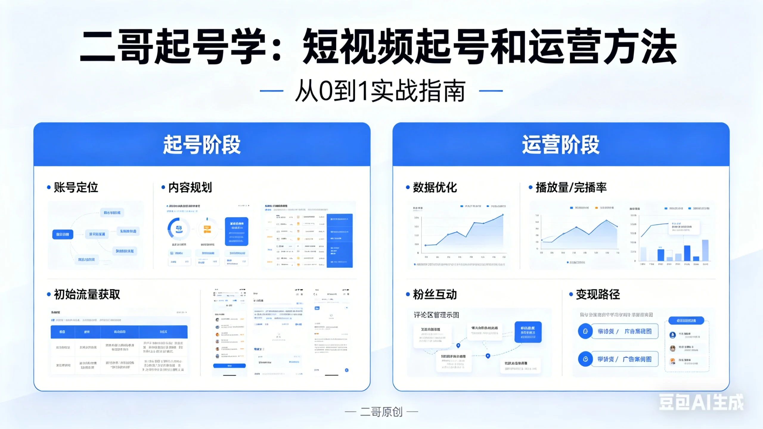 【精】二哥起号学：短视频起号和运营方法-淘米帮