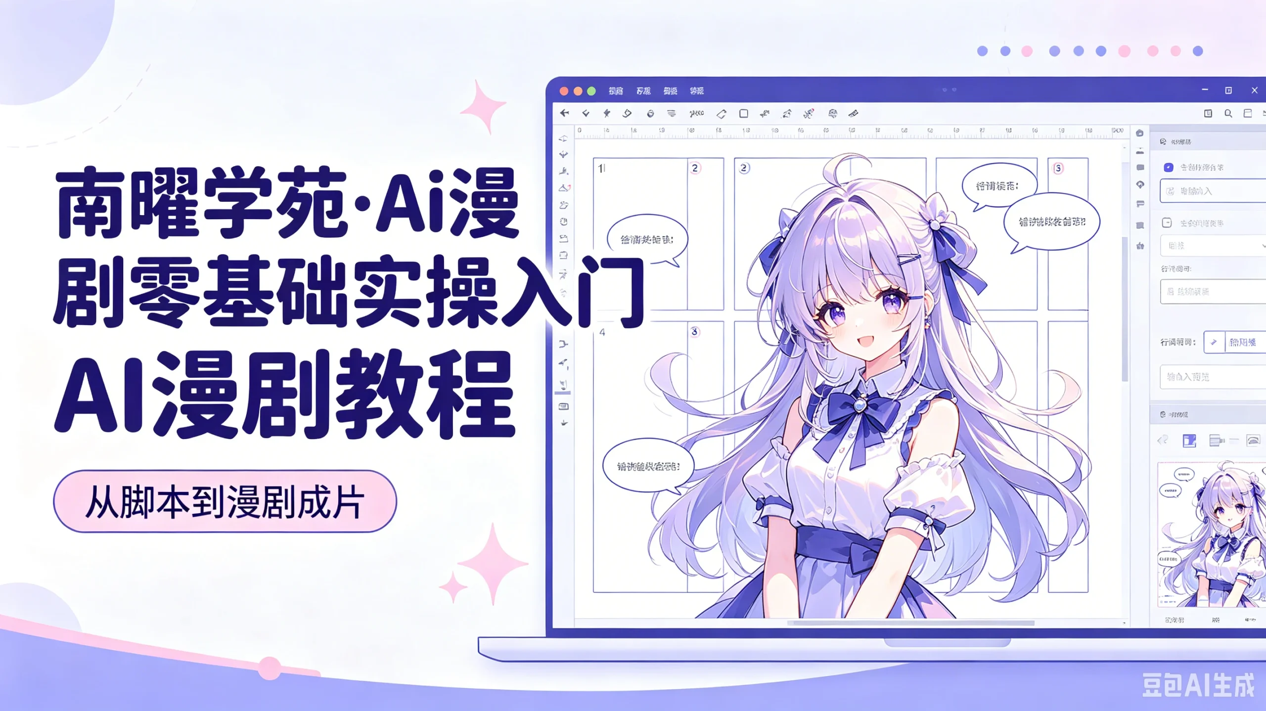 【精】南曜学苑·Ai漫剧零基础实操入门-ai漫剧教程，从脚本到漫剧成片-淘米帮