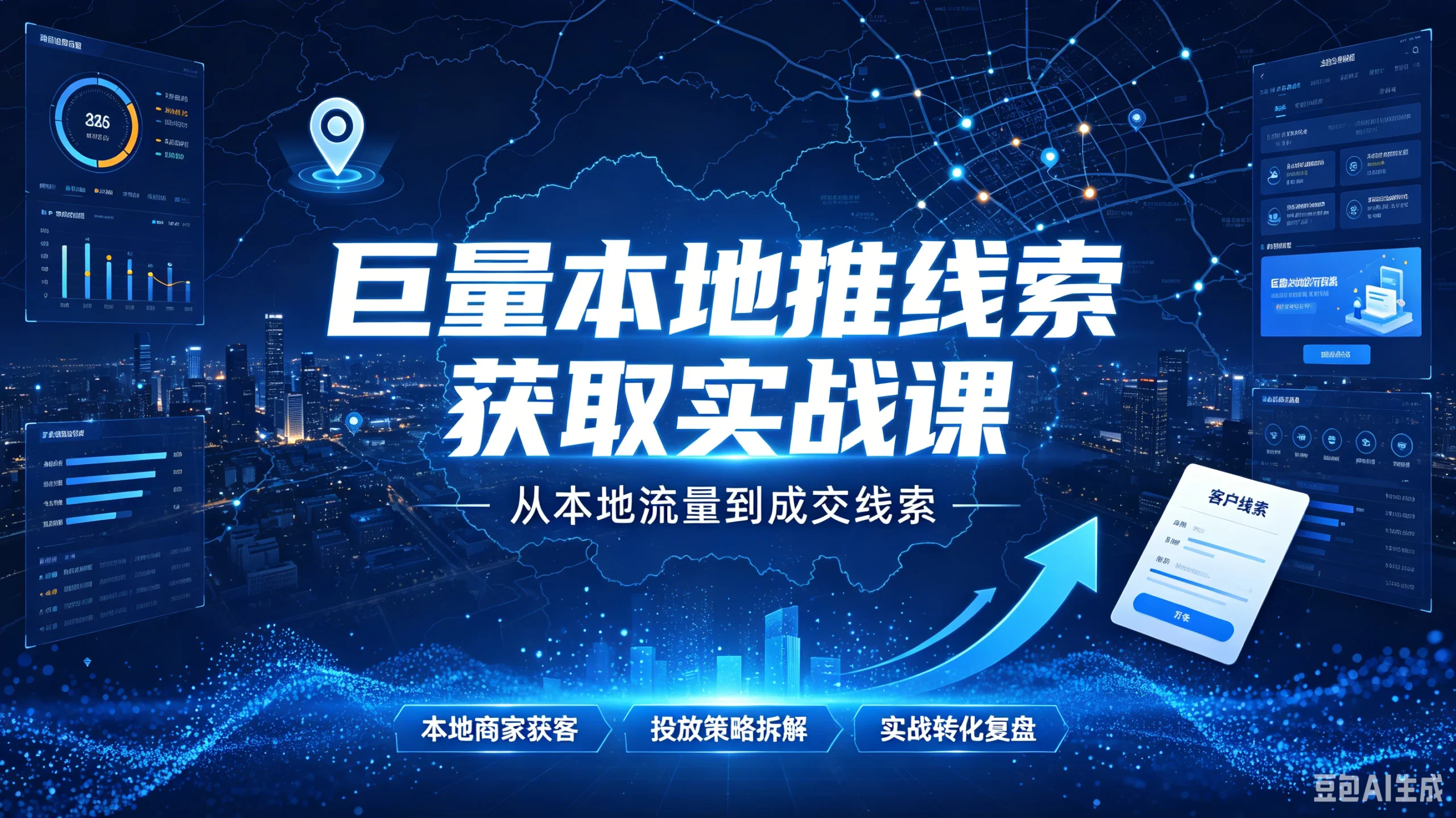 【精】巨量本地推线索获取实战课,从曝光到线索的增长闭环,本地商家获客实战指南-淘米帮