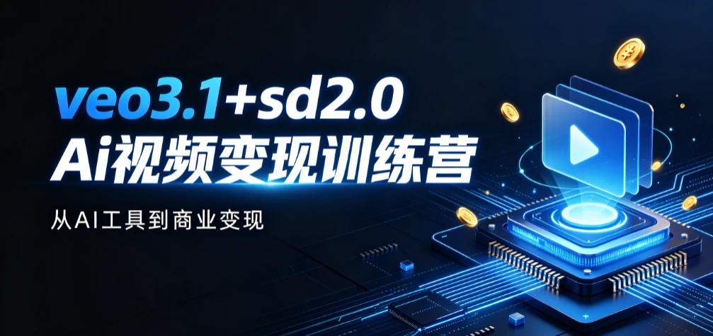 【精】veo3.1+sd2.0Ai视频变现训练营,从AI工具到商业变现-淘米帮