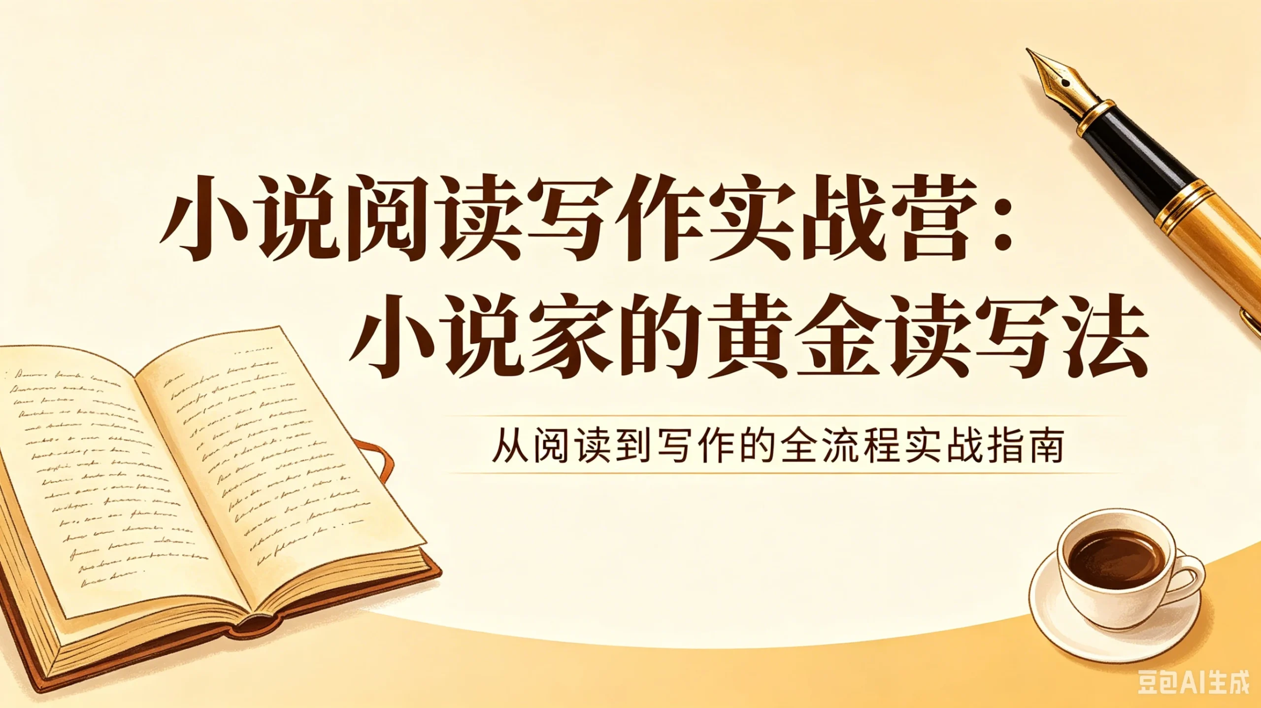 【精】小说阅读写作实战营:小说家的黄金读写法,从阅读到写作的全流程实战指南-淘米帮