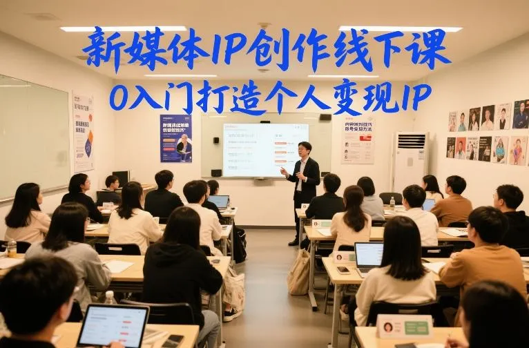 【精】新媒体IP创作线下课，0入门打造个人变现IP-淘米帮