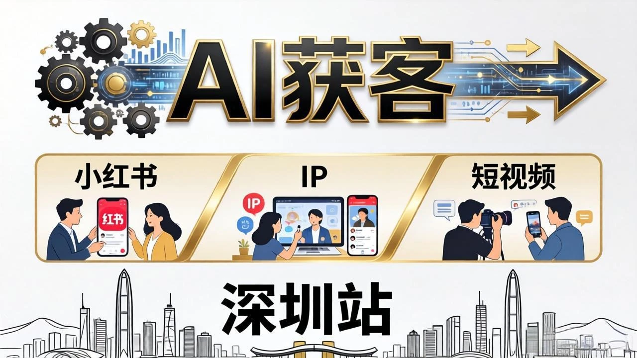 【精】2026AI获客大课深圳站：4月17日-19日3天2夜拆透小红书+IP+短视频，老板操盘手必来-淘米帮
