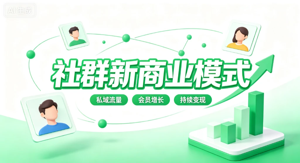 【精】社群新商业模式，从流量到留量的增长系统，私域流量、会员增长、持续变现-淘米帮