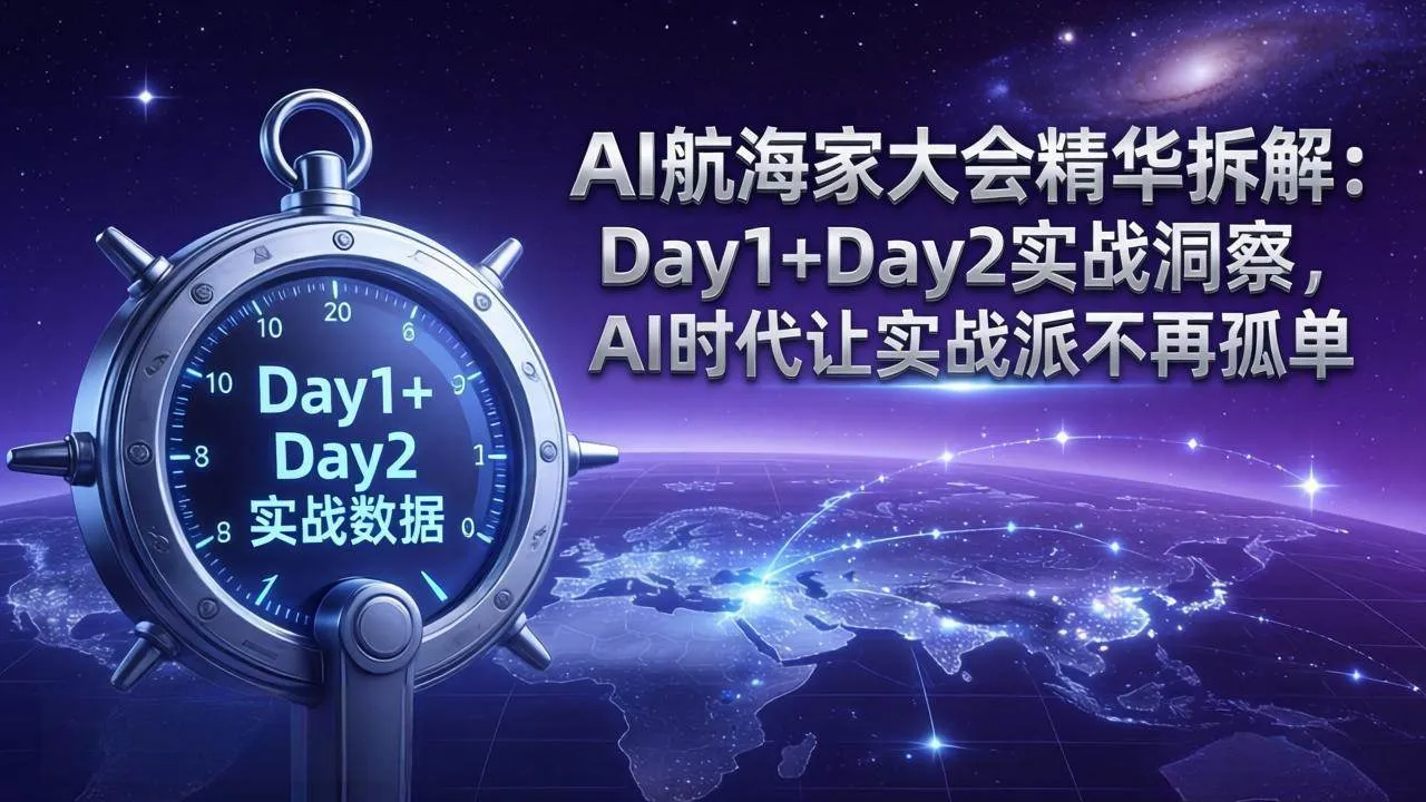 AI航海家大会精华拆解：Day1+Day2实战洞察，AI时代让实战派不再孤单-淘米帮