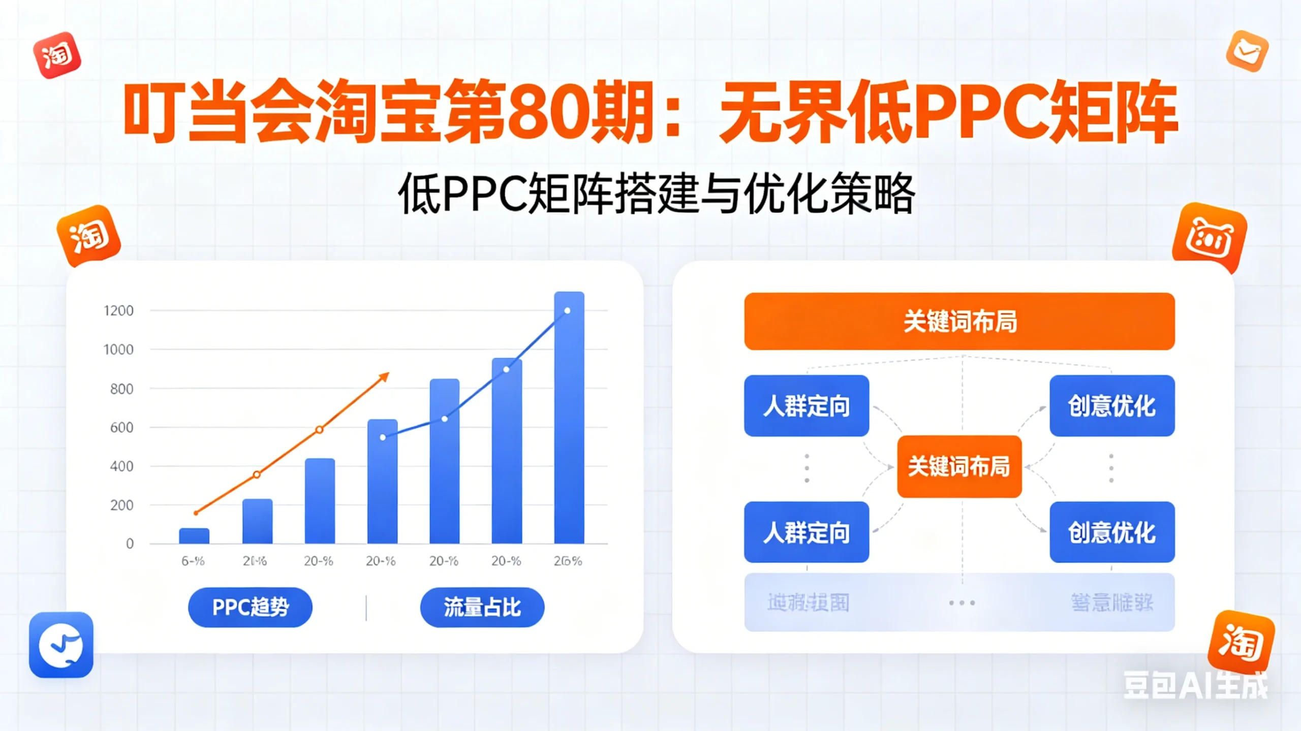 【精】叮当会淘宝第80期：无界低PPC矩阵-淘宝开店教程-淘米帮