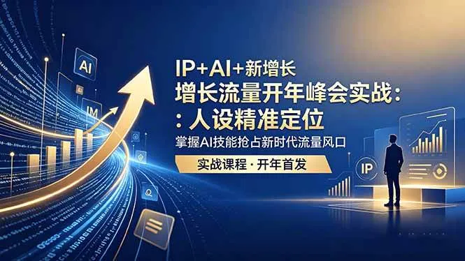 【精】IP+AI+新增长 流量开年 峰会实战:人设精准定位 掌握AI技能抢占新时代流量风口-淘米帮