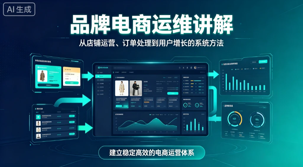 品牌电商运维讲解，从店铺运营、订单处理到用户增长的系统方法-淘米帮