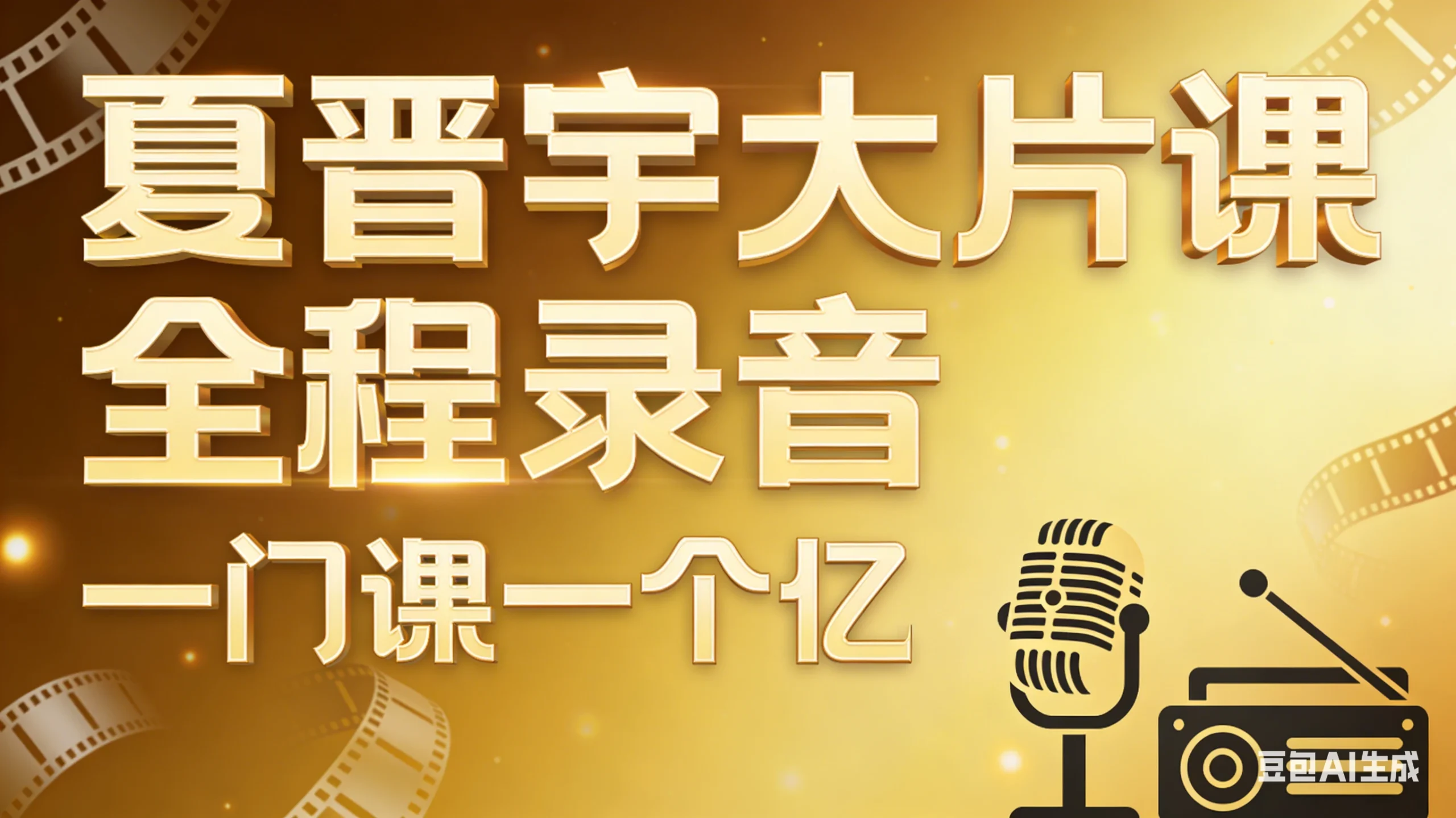 【精】夏晋宇大片课全程录音,一门课一个亿-淘米帮