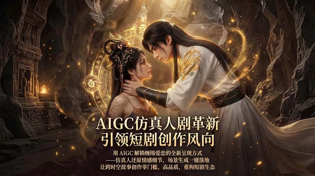 【精】AIGC 仿真人短剧创作革新,解锁仙侠爱恋全新呈现,一键出高质场景,零门槛打造爆款剧集-淘米帮