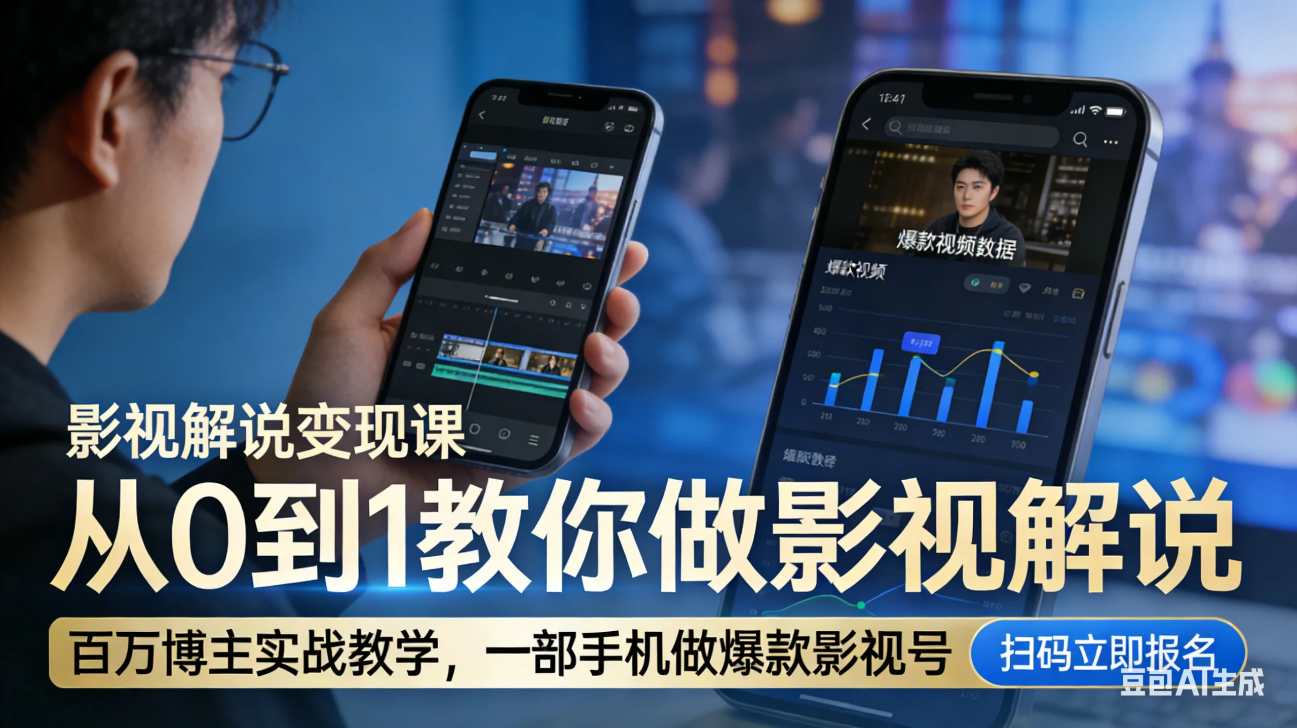 【精】影视解说变现课!百万博主实战教学,一部手机做爆款影视号-淘米帮