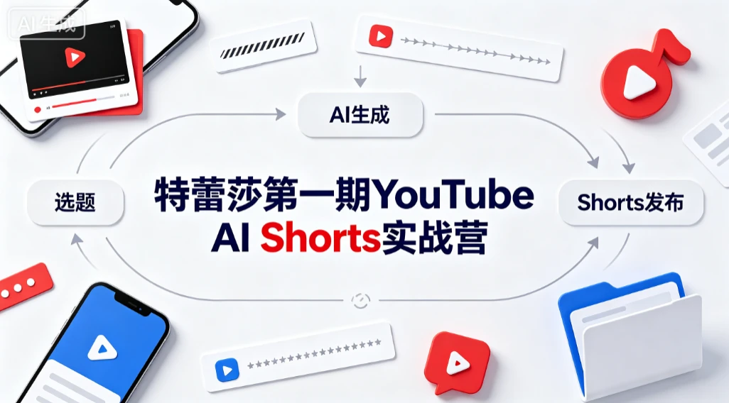 【精】特蕾莎第一期YouTube AI Shorts实战营-淘米帮