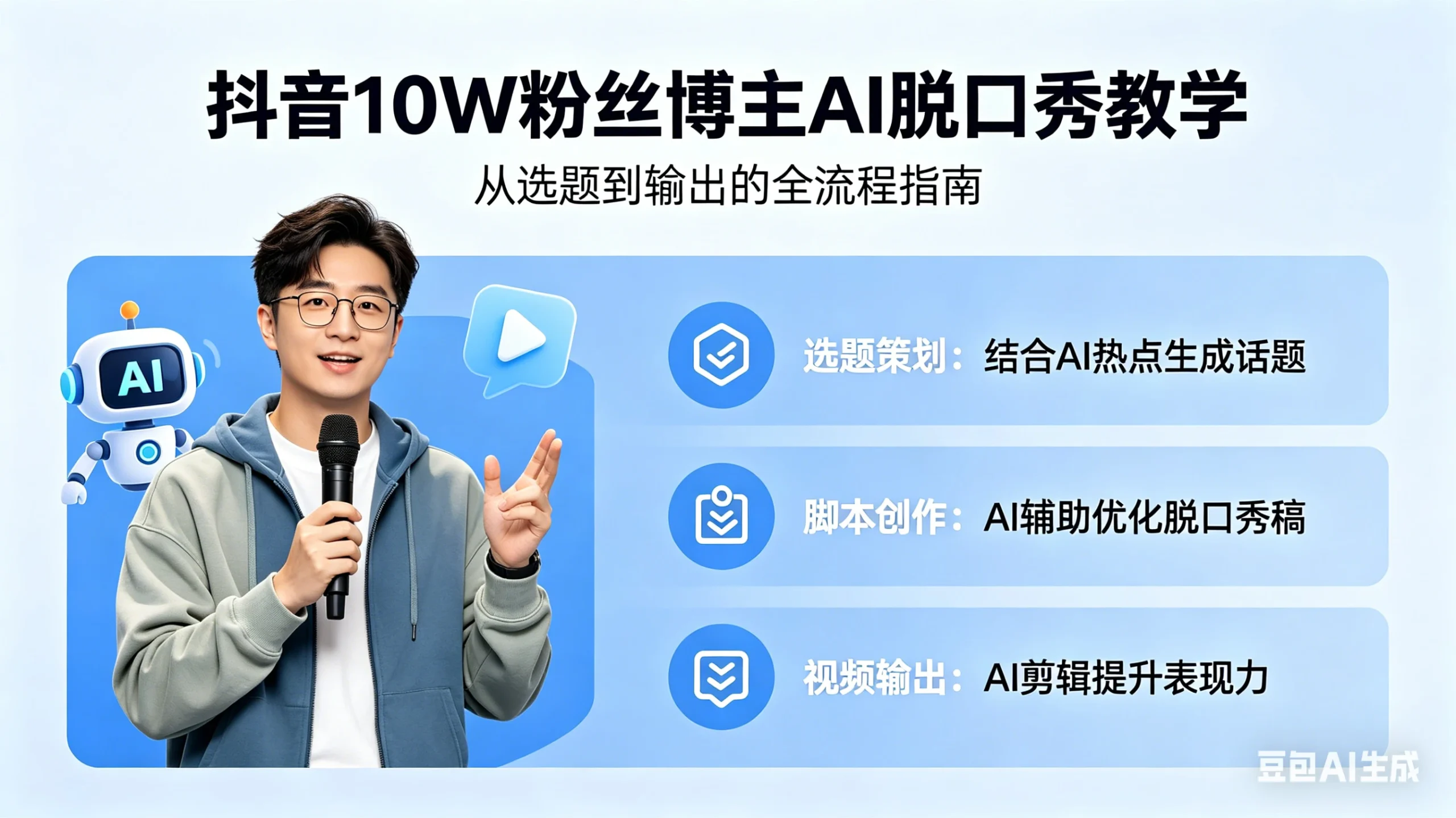 抖音10W粉丝博主AI脱口秀教学 最近刷屏的很火爆的玩法 低门槛 可复制-淘米帮