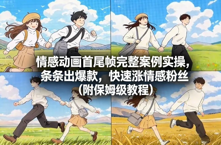 情感动画首尾帧完整案例实操，条条出爆款，快速涨情感粉丝(附保姆级教程)-淘米帮