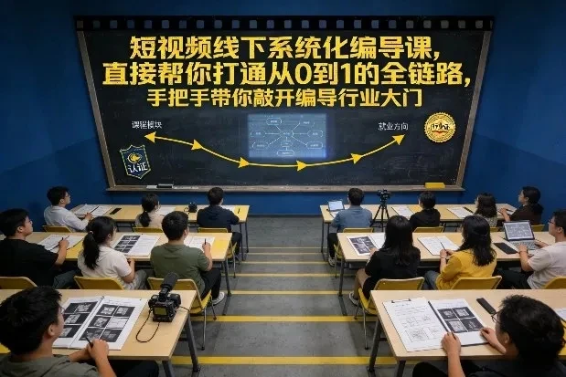 【精】短视频线下系统化编导课，直接帮你打通从0到1的全链路，手把手带你敲开编导行业大门-淘米帮