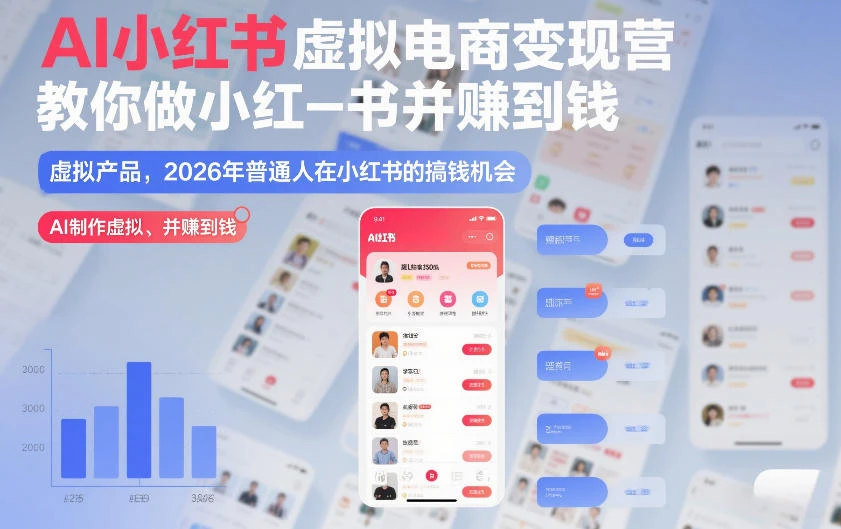 【精】野生运营社区·松月小红书虚拟电商14天变现训练营-淘米帮