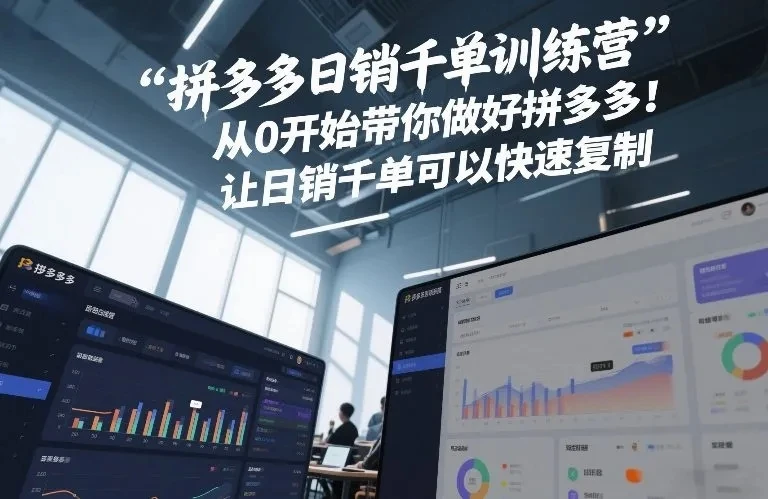 【精】拼多多日销千单训练营,从0开始带你做好拼多多,让日销千单可以快速复制(更新26年1月)-淘米帮