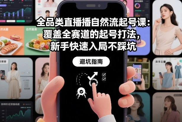 【精】全品类直播自然流起号课：覆盖全赛道的起号打法，新手快速入局不踩坑-淘米帮