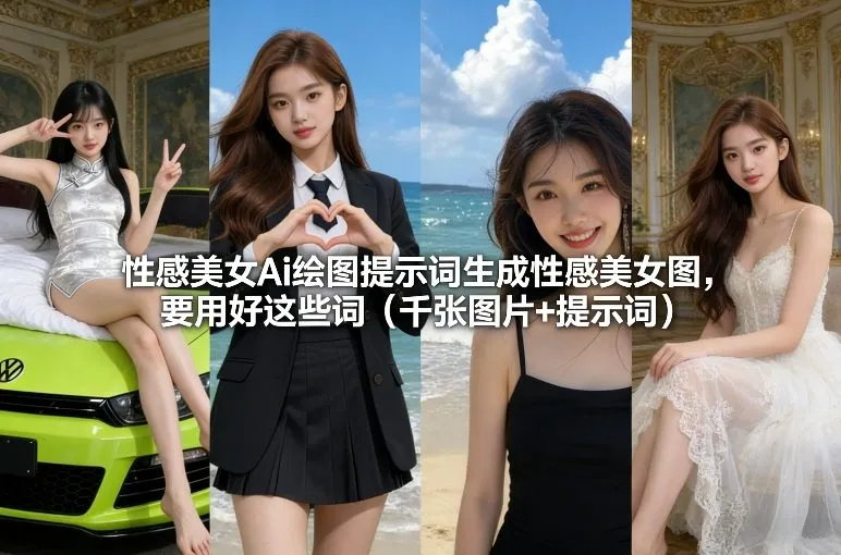 【精】性感美女Ai绘图提示词生成性感美女图,要用好这些词(千张图片+提示词)-淘米帮