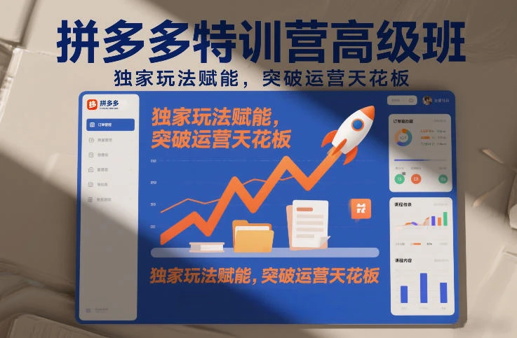 【精】拼多多特训营高阶班，独家玩法赋能，突破运营天花板(更新26年1月)-淘米帮