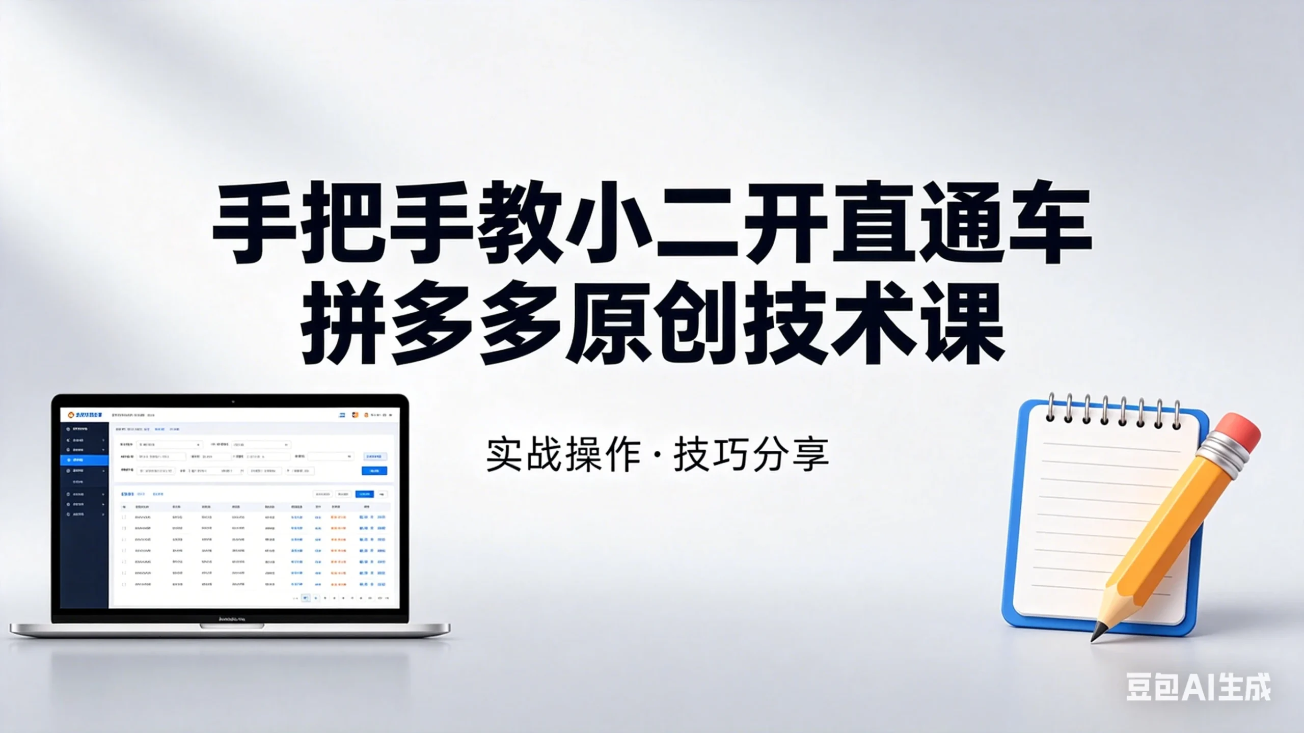 手把手教小二开直通车，拼多多原创技术课-淘米帮