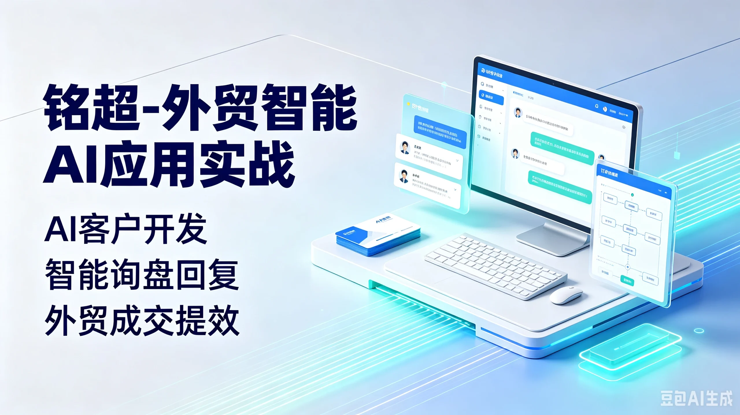 【精】铭超-外贸智能AI应用实战，AI客户开发、智能询盘回复、外贸成交提效-淘米帮