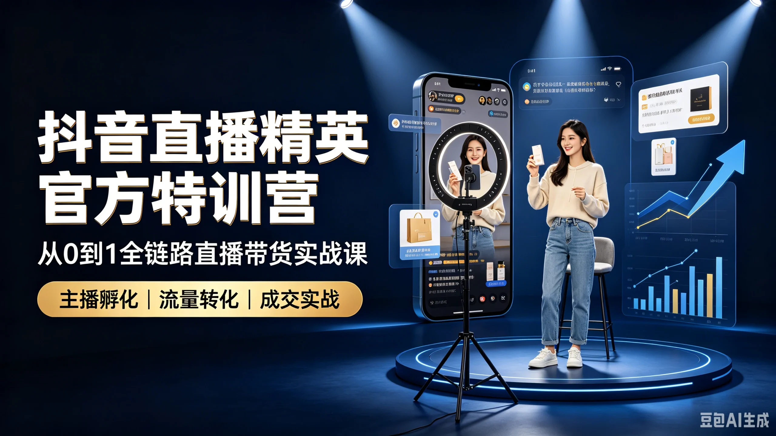 【精】爵优抖音直播精英官方特训营|从0到1全链路直播带货实战课-淘米帮