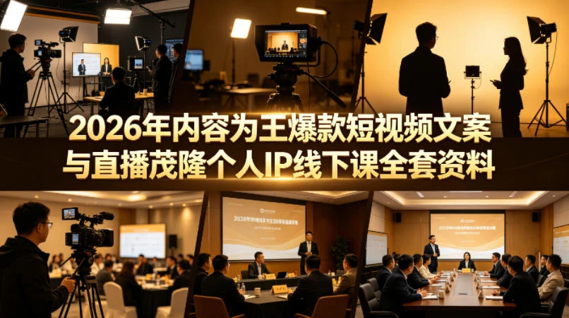 2026茂隆个人IP线下课全套资料 短视频文案直播运营实操指南-淘米帮