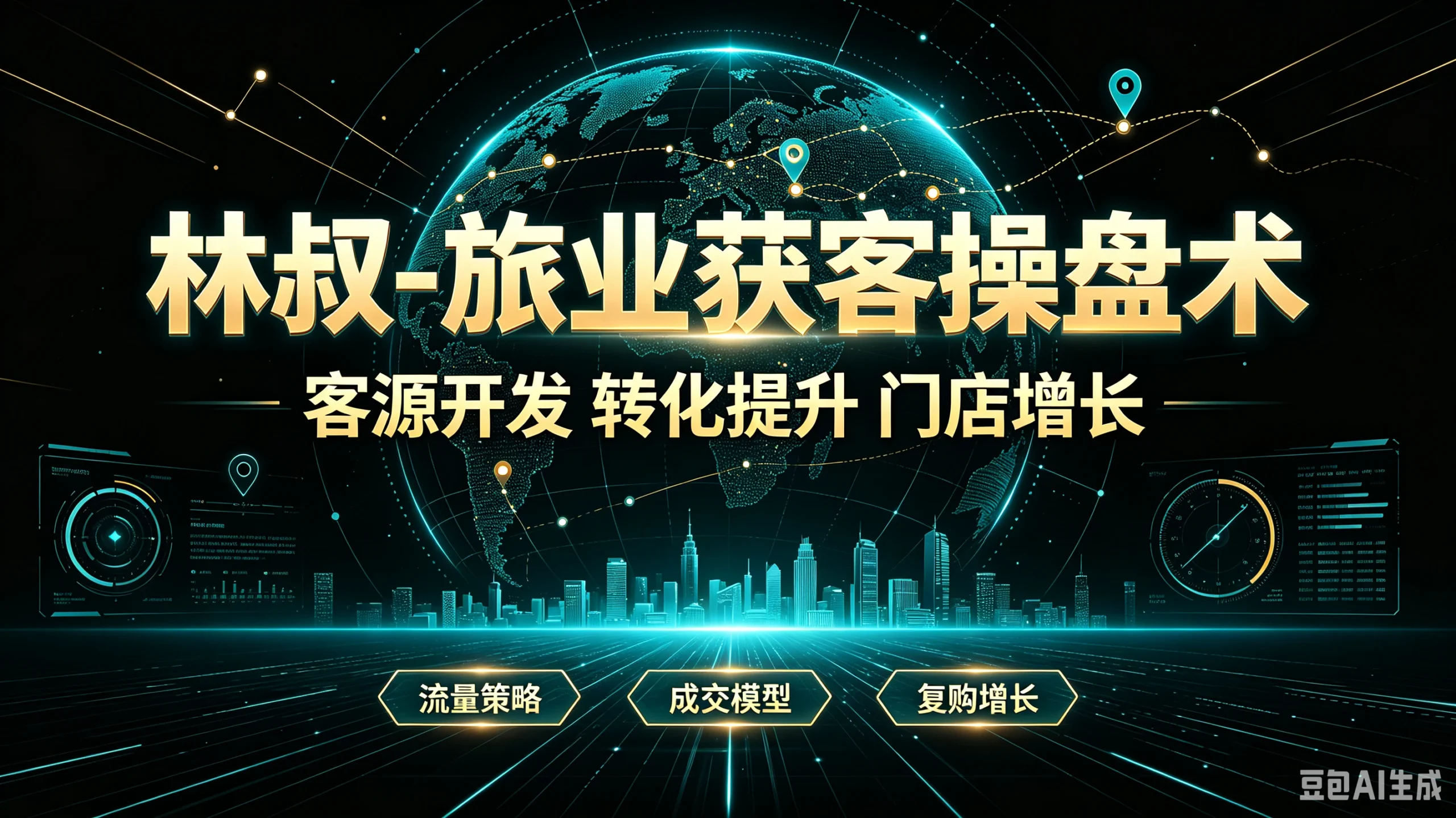 【精】林叔-旅业获客操盘术客源开发转化提升门店增长流量策略、成交模型、复购增长-淘米帮