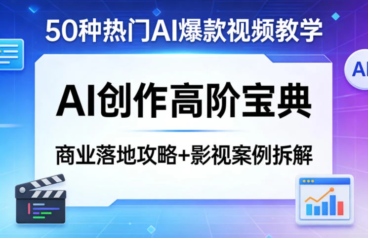 【精】2026 AI视频创作高阶宝典:50个热门爆款视频案例全拆解与商业落地实战教程-淘米帮