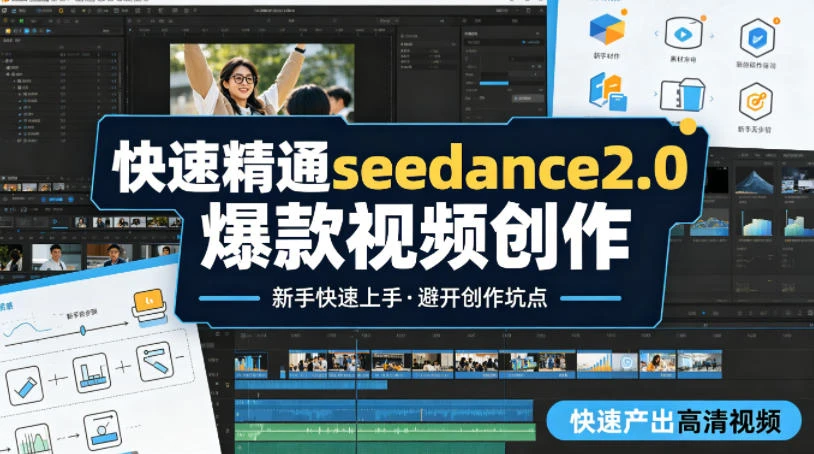 【精】快速精通seedance2.0爆款视频创作，快速产出高清视频，避开大量创作坑点，新手也能快速上手-淘米帮