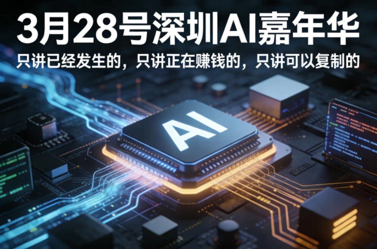 【精】3月28号深圳AI嘉年华,只讲已经发生的,只讲正在賺钱的,只讲可以复制的-淘米帮