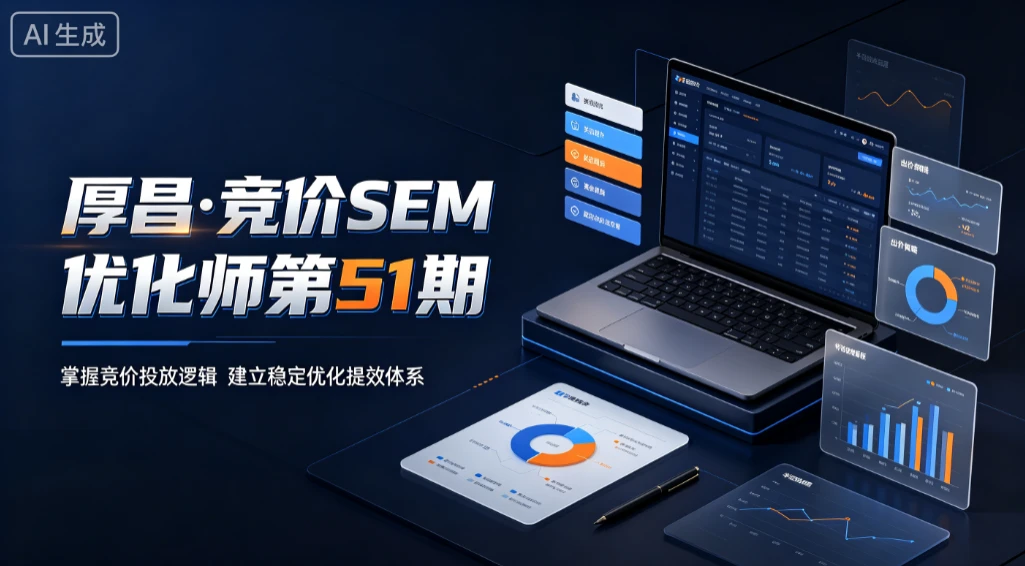【精】厚昌·竞价SEM优化师第51期，掌握竞价投放逻辑，建立稳定优化提效体系-淘米帮