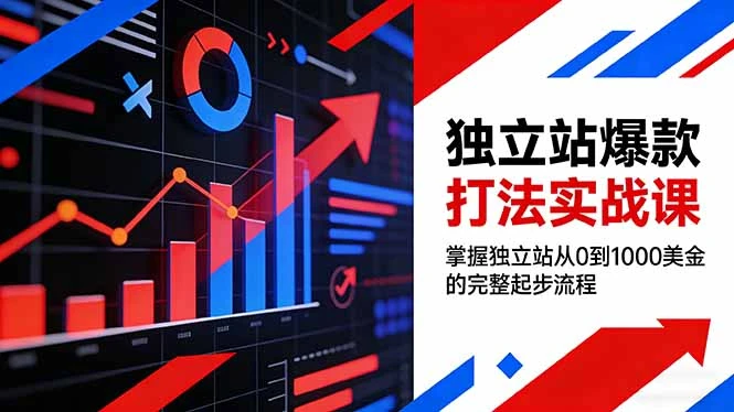 【精】独立站爆款打法实战课，掌握独立站从0到1000美金的完整起步流程-淘米帮