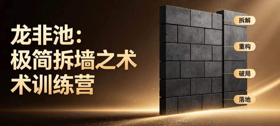 【精】龙非池:极简拆墙之术训练营_龙非池(环游中国)从复杂问题到极简破局-淘米帮